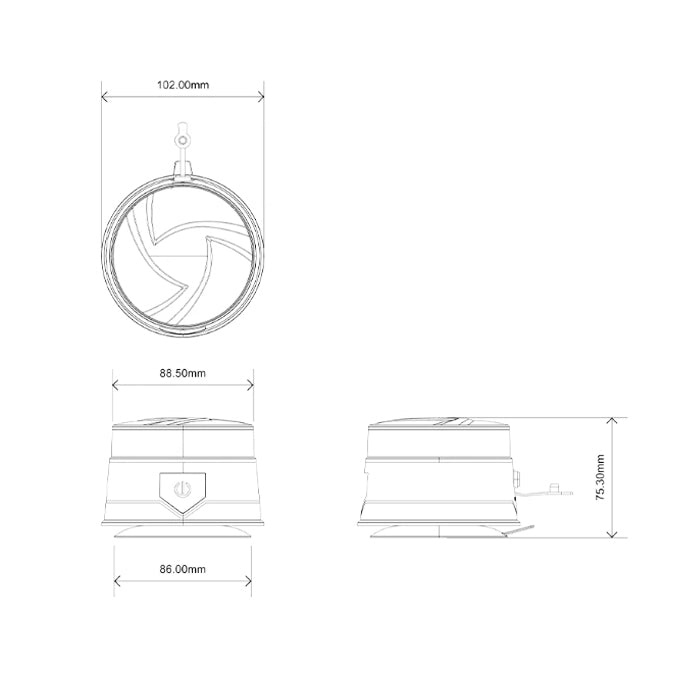 2071 Rotaciono signalno svetlo LED 12V/24V - bezicno sa daljinskim