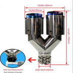 Nastavak za auspuh Akrapovic №3509 Dupli Y hrom