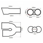 Nastavak za auspuh Akrapovic №3599-2 Dupli Y Karbon sjajni